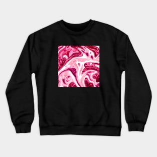 Pink and white Marble Liquid Waves colors grading pattern Crewneck Sweatshirt